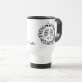 Mug De Voyage Musique de nom personnalisé Paix (Devant droit)