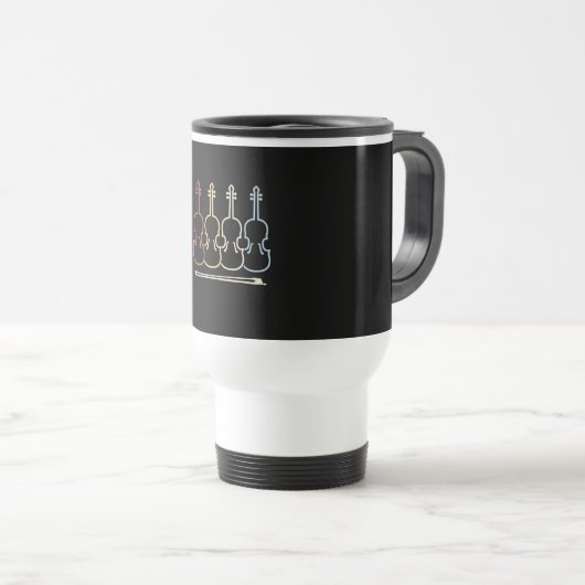 Mug De Voyage Musique de violon (Devant droit)