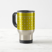 Mug De Voyage Musique de voyage jaune citron avec Pois blancs (Devant gauche)