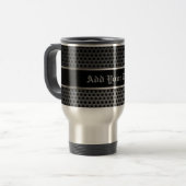 Mug De Voyage Musique de voyage - Noir inoxydable de carbone (Devant gauche)