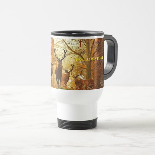 Mug De Voyage Musique de voyage Yellowstone Deer (Devant droit)