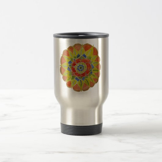 Mug De Voyage Musique en acier inoxydable Mandala Art (Centre)