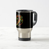 Mug De Voyage Musique guitare Lover Bass Cleff (Devant droit)