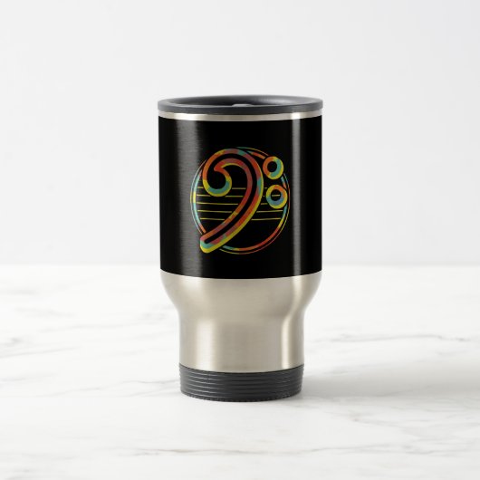 Mug De Voyage Musique guitare Lover Bass Cleff (Centre)