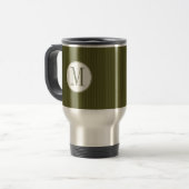 Mug De Voyage Musique monogramme monochrome Pinstripe (Devant gauche)