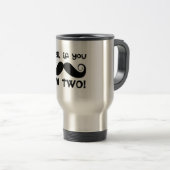 Mug De Voyage Mustache du 2e anniversaire (Devant droit)