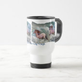 Mug De Voyage Mustang espagnol Chevaux et Surf de plage Voyage M (Devant droit)