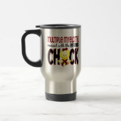 Mug De Voyage Myélome multiple sali avec le poussin faux (Gauche)
