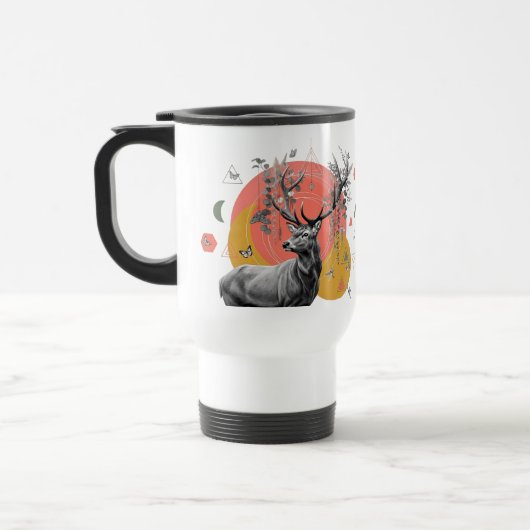 Mug De Voyage Mystic Deer Collage (Gauche)
