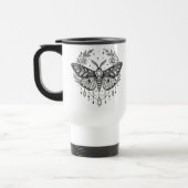 Mug De Voyage Mystical Gothic Moth Botanical Celestial Line Art (Gauche)