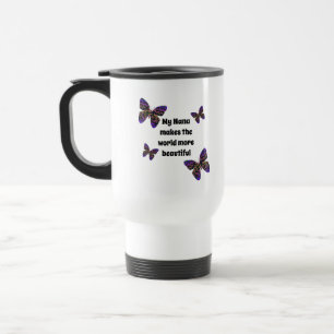 Mug De Voyage Nana Fait De Belles Papillons Colorés Du Monde