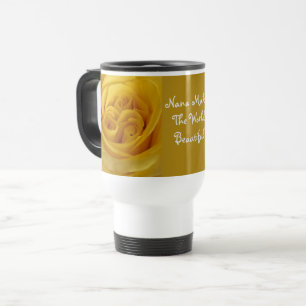 Mug De Voyage Nana Fait Du Monde Une Belle Fleur De Rose Jaune