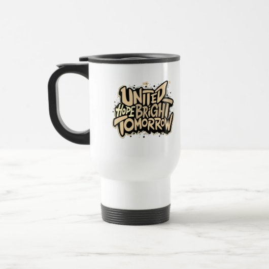 Mug De Voyage Nation Fière de l'esprit uni (Gauche)
