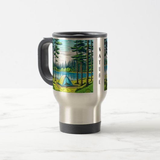 Mug De Voyage Nature et Camping Art Ai (Devant gauche)