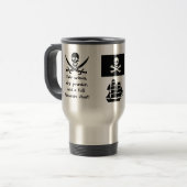 Mug De Voyage Navigation sous le drapeau noir ! (Devant gauche)