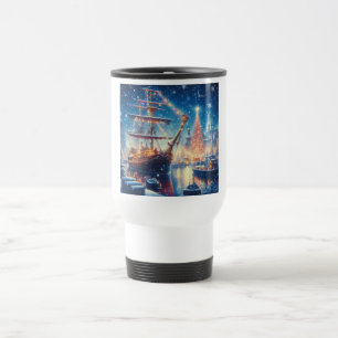 Mug De Voyage Navire à quai Noël/hiver