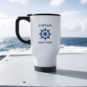 Mug De Voyage Navires à roue, avec nom de capitaine ou de batea