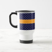 Mug De Voyage Navy Blue Wht Polka Dots Cantaloupe (Gauche)