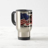 Mug De Voyage Ne brûle pas mon drapeau (Devant gauche)