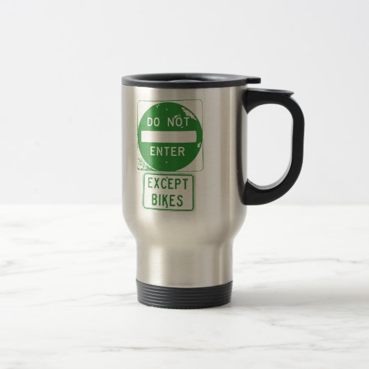 Mug De Voyage Ne pas entrer sauf les vélos (Droit)