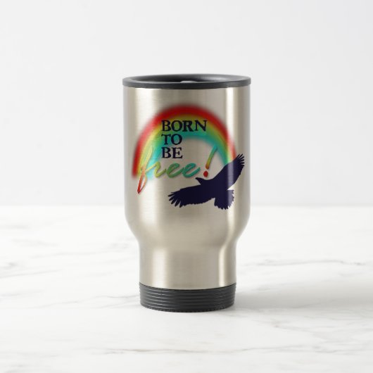 Mug De Voyage Né pour être libre (Centre)