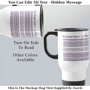 Mug De Voyage Né pour marcher & Message caché 143PW Marche