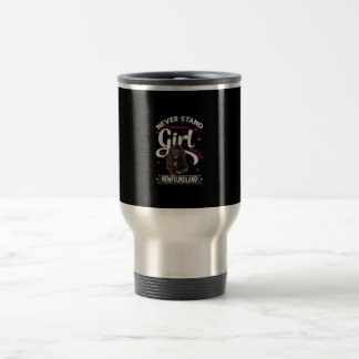 Mug De Voyage Ne Restez Jamais Entre Une Fille Et Sa Terre-Neuve