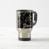 Mug De Voyage Neige et Yaie en noir Noël (Devant droit)