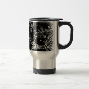 Mug De Voyage Neige et Yaie en noir Noël