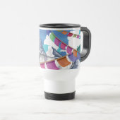 Mug De Voyage Népal Himalaya Prière drapeaux affiche de voyage (Devant droit)