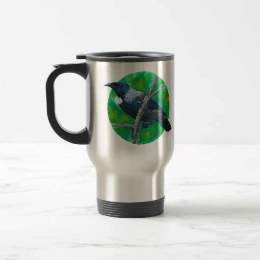 Mug De Voyage New Zealand Tui - Peinture en acrylique (Gauche)