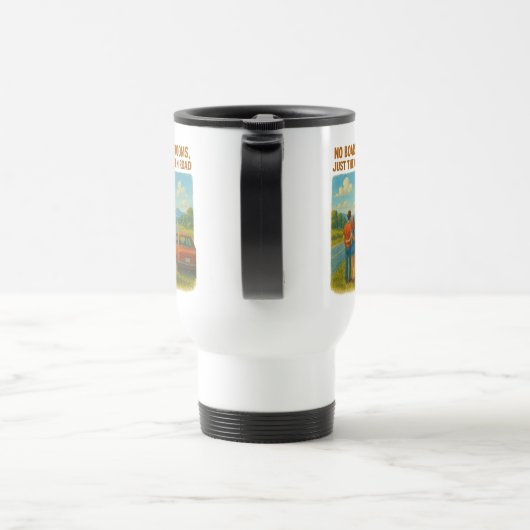 Mug de voyage No Boardrooms/Open Road | Ajouter Te (Poignée)