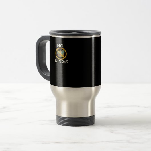Mug De Voyage No Kings Funny Design (Devant gauche)