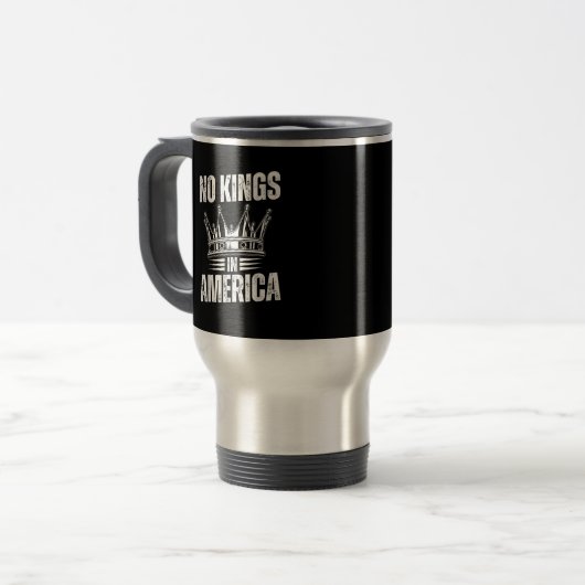 Mug De Voyage No Kings In America United States Independence Vin (Devant gauche)