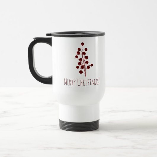 Mug De Voyage Noël aux cerisiers rouges (Gauche)