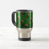 Mug De Voyage Noël Chihuahua sur vert (Devant gauche)