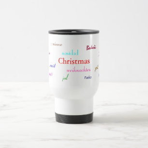 Mug De Voyage Noël Dans Le Monde Entier En Blanc