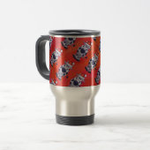 Mug De Voyage Noël de la vache sur Red Feild (Devant gauche)