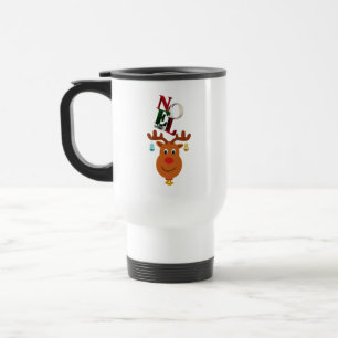 Mug De Voyage Noel Deer Bells Bauble Rudolf Snowflakes Noël