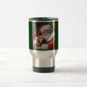 Mug De Voyage Noël Père Noël avec Chiens 3