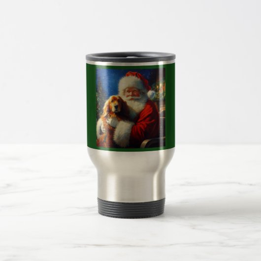 Mug De Voyage Noël Père Noël avec Chiens 4 (Centre)