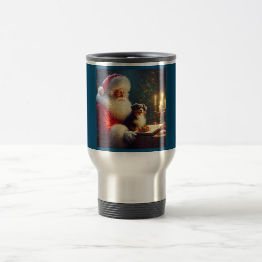 Mug De Voyage Noël Père Noël avec Chiens 5 (Centre)