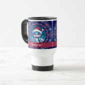 Mug De Voyage Noël personnalisé Kawaii Ours Dot Mandala (Devant gauche)