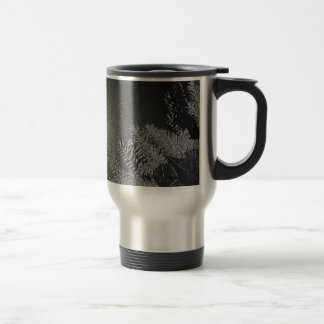 Mug De Voyage Noël Poinsettia Noir Et Gris V
