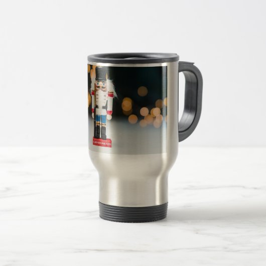 Mug De Voyage Noël SlipperyJoe nutcracker figurine ornement (Devant droit)