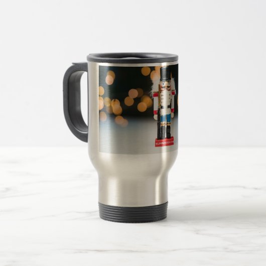 Mug De Voyage Noël SlipperyJoe nutcracker figurine ornement (Devant gauche)