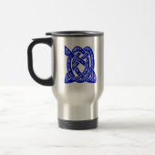 Mug De Voyage Noeud celtique 6 bleu-foncé (Gauche)