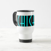 MUG DE VOYAGE NOIR DE CHICAGO (Devant gauche)
