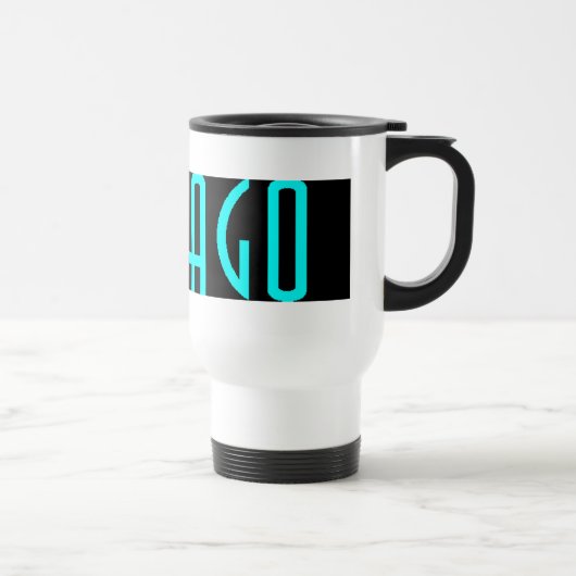 MUG DE VOYAGE NOIR DE CHICAGO (Droite)