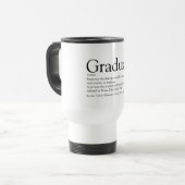 Mug De Voyage Noir Et Blanc Diplôme De Définition (Devant gauche)